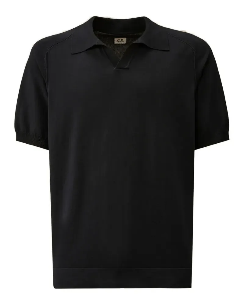 C.P. Company Poloshirt mit V-Ausschnitt - Blau Blau