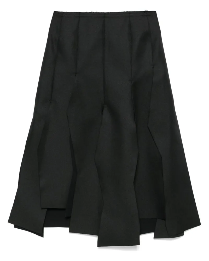 Comme des Garçons Minirock mit Falten - Schwarz Schwarz