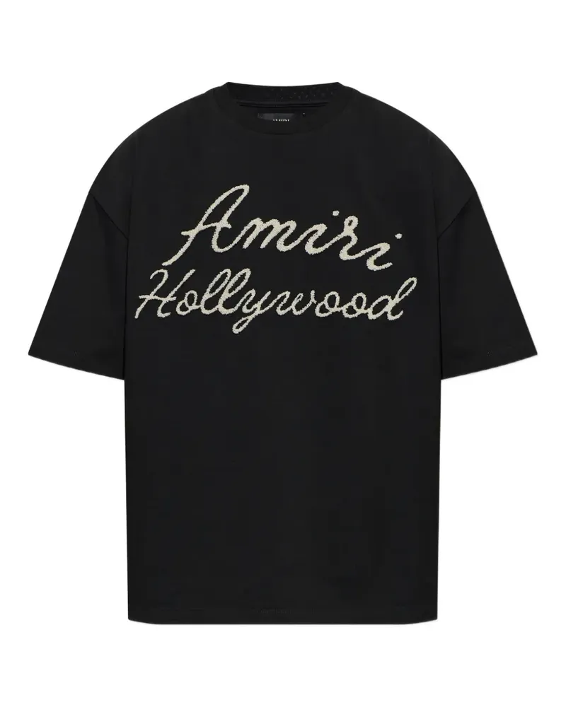 Amiri T-Shirt mit Logo-Stickerei - Schwarz Schwarz