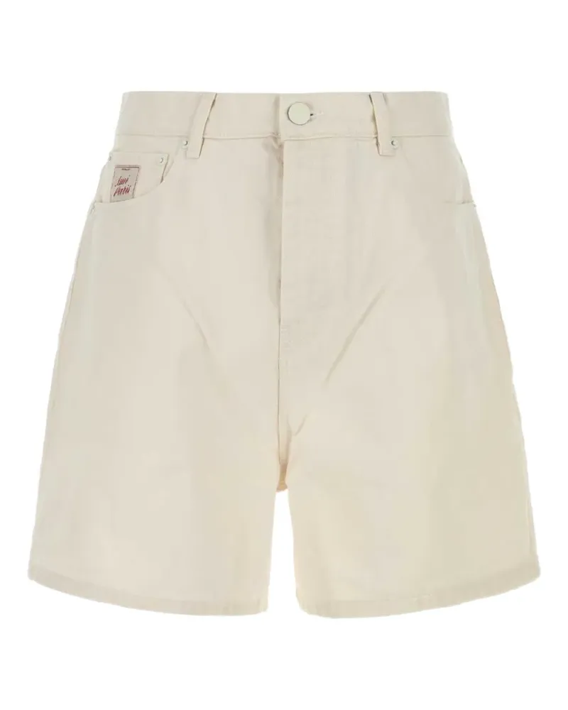 AMI Paris Shorts mit Logo-Patch - Weiß Weiß