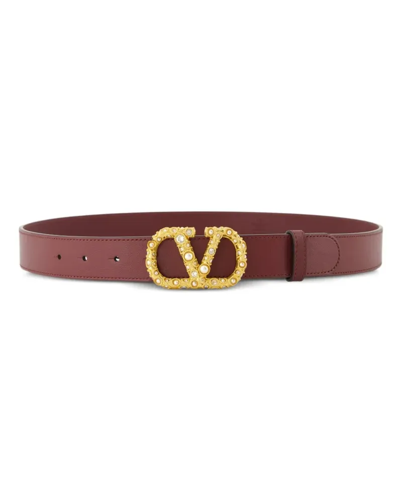 Valentino Garavani Gürtel mit VLogo - Rot Rot