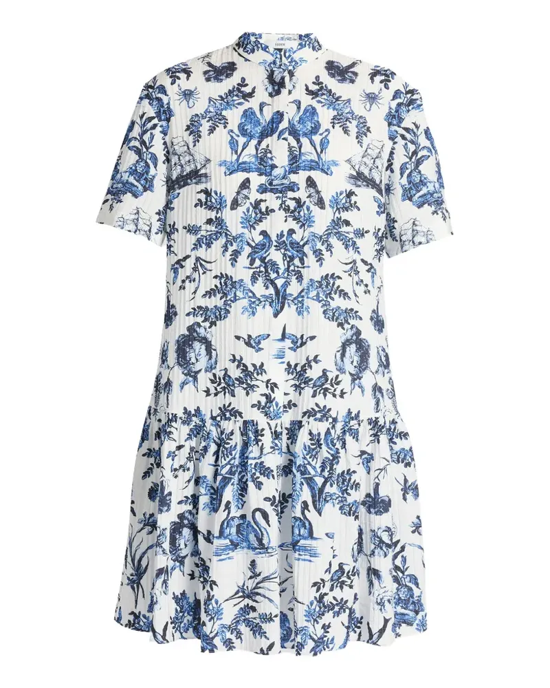 Erdem Hemdkleid in Knitteroptik - Weiß Weiß