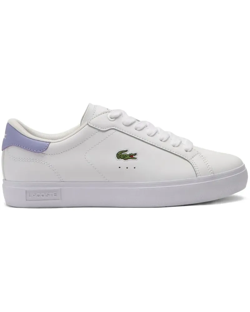 Lacoste Powercourt Sneakers mit Kroko-Stickerei - Weiß Weiß