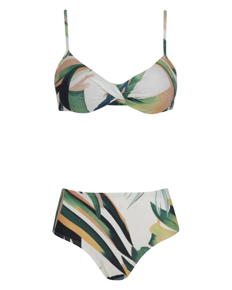 Lygia & Nanny Bikini mit Blumen-Print - Weiß Weiß