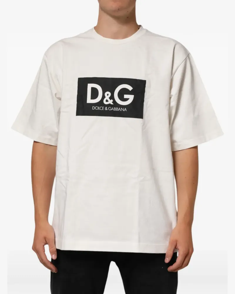 Dolce & Gabbana T-Shirt mit Logo-Print - Weiß Weiß