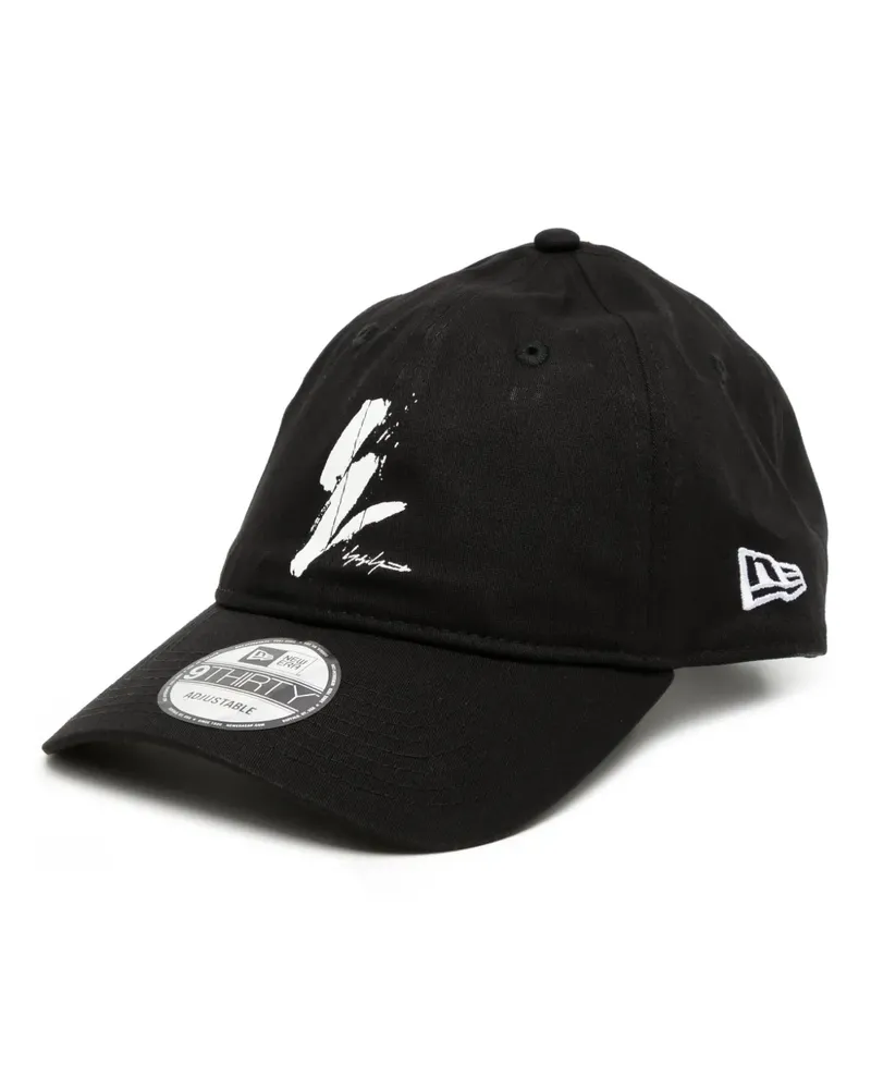 Yohji Yamamoto Baseballkappe mit Logo-Print - Schwarz Schwarz