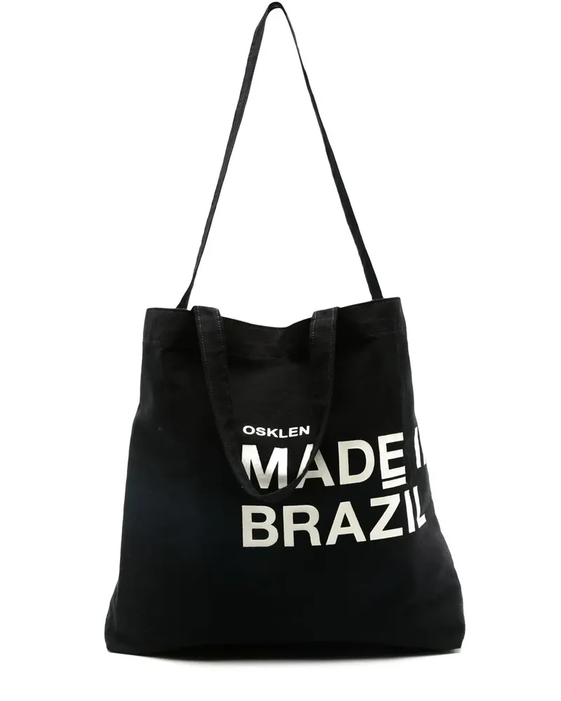 Osklen Handtasche mit Logo-Print - Schwarz Schwarz