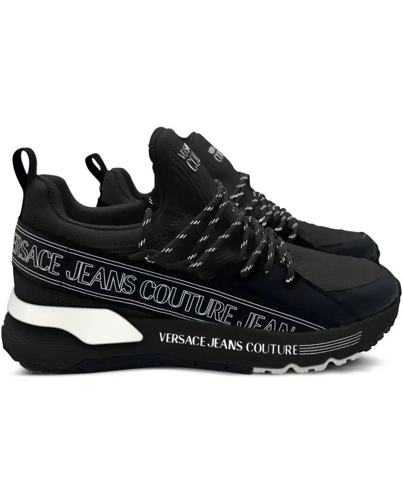Versace Jeans Sneakers mit Logo-Print - Schwarz Schwarz