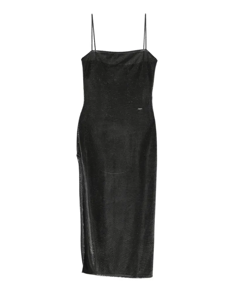 Gucci Kleid mit seitlichem Schlitz in Glitter-Optik - Schwarz Schwarz