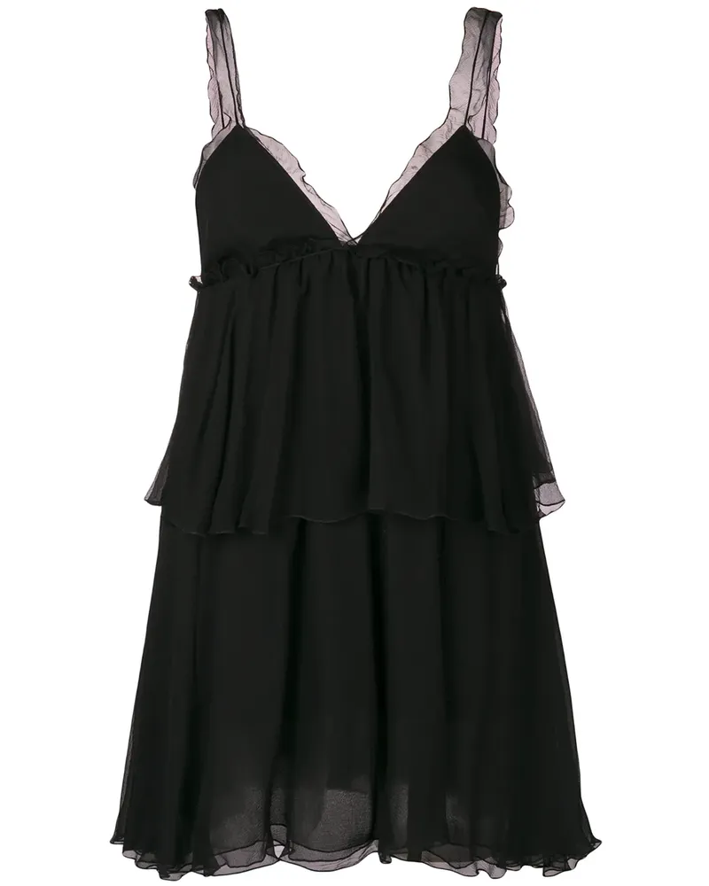 Tom Ford Minikleid mit Falten - Schwarz Schwarz
