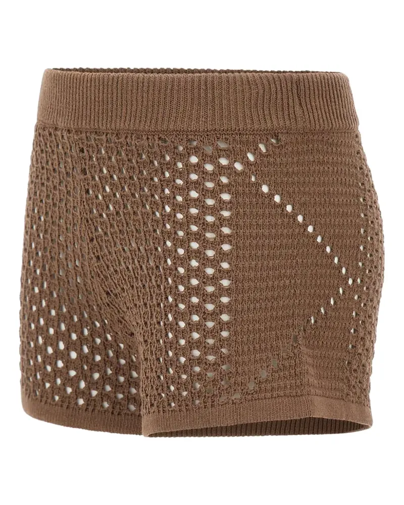 MC2 Saint Barth Almyra crochet-knit shorts - Braun Braun