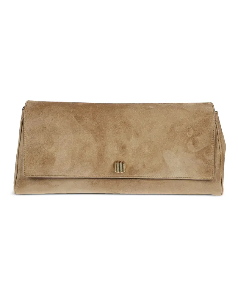 KHAITE flap top clutch bag - Nude Nude