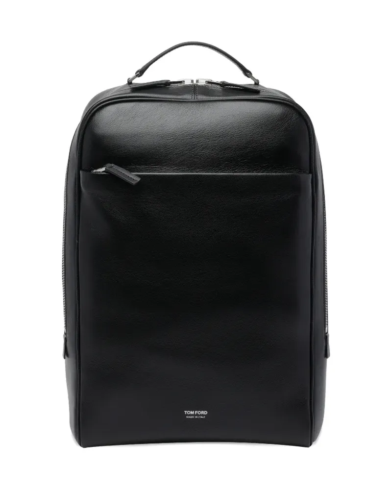 Tom Ford Classic Rucksack mit Reißverschluss - Schwarz Schwarz