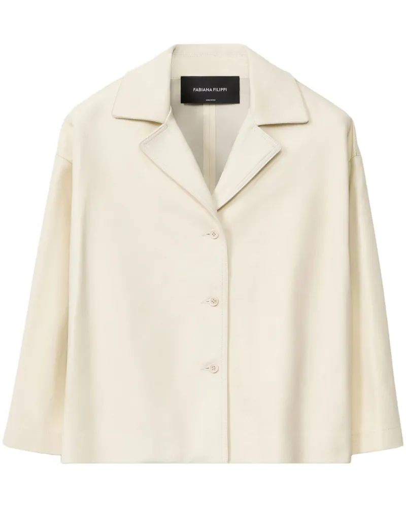 Fabiana Filippi Cropped-Jacke aus Leder - Nude Nude