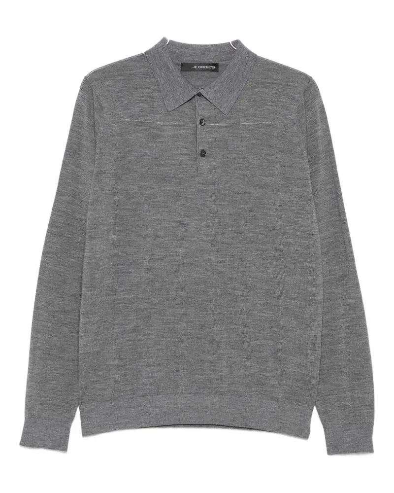 Jeordie's Langärmeliges Poloshirt - Grau Grau