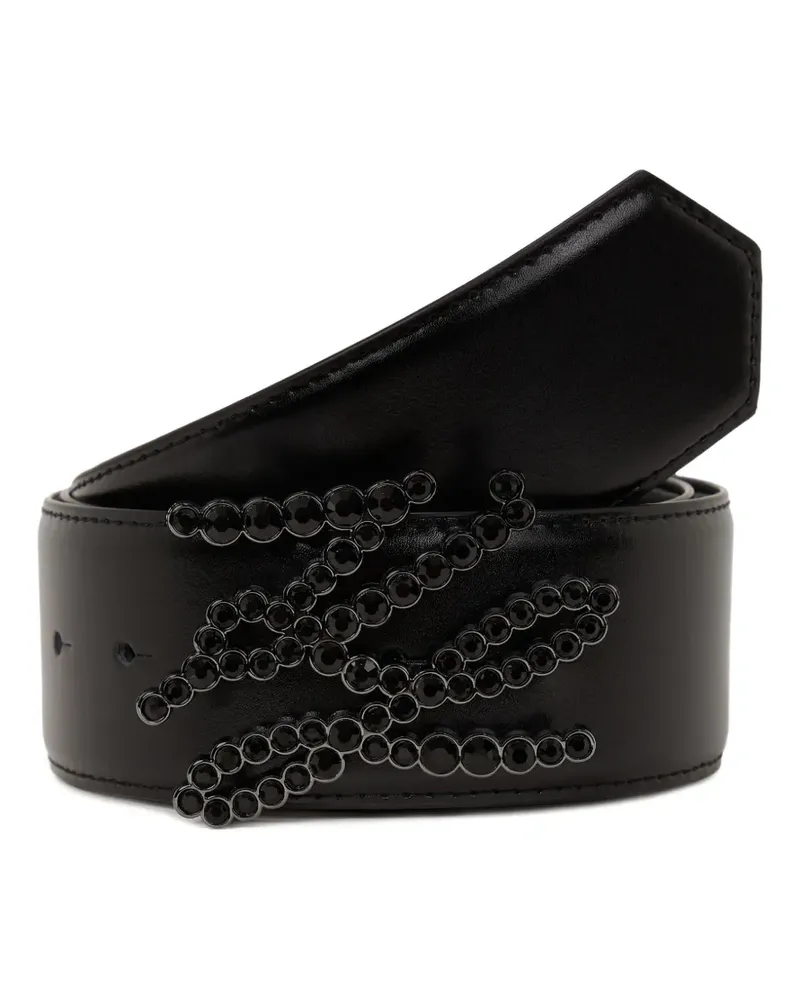 Karl Lagerfeld K/Autograph Gürtel mit Strass - Schwarz Schwarz