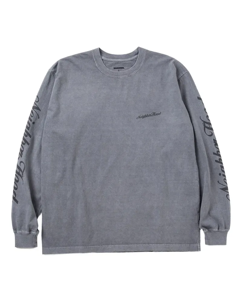 Neighborhood Langarmshirt mit Rundhalsausschnitt - Grau Grau