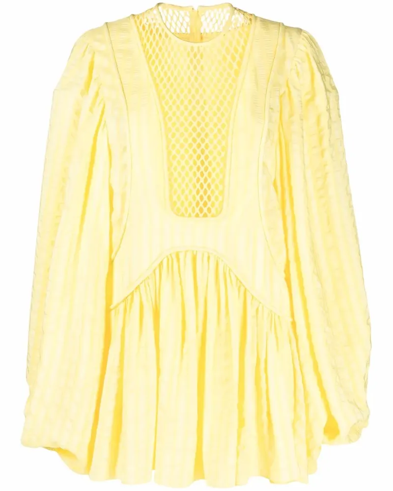 Stella McCartney Kleid mit Netzeinsatz - Gelb Gelb