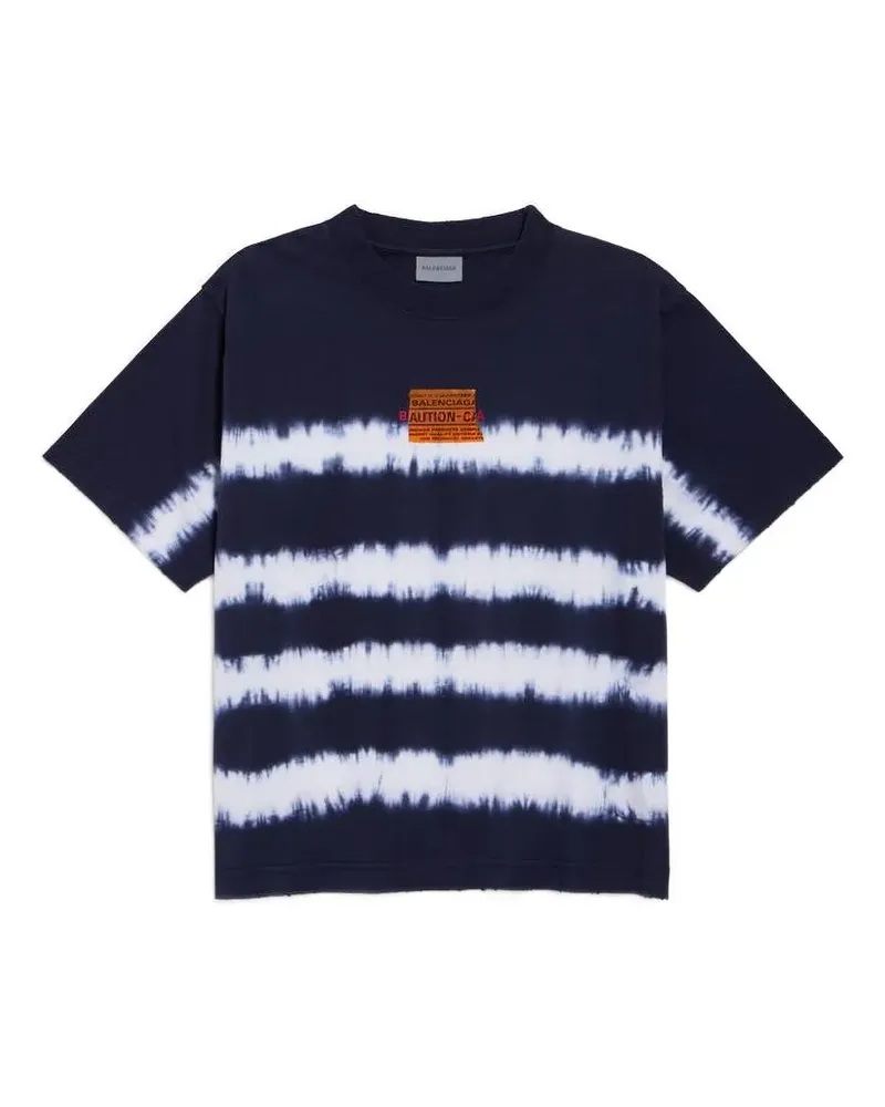 Balenciaga T-Shirt mit Batikmuster - Schwarz Schwarz