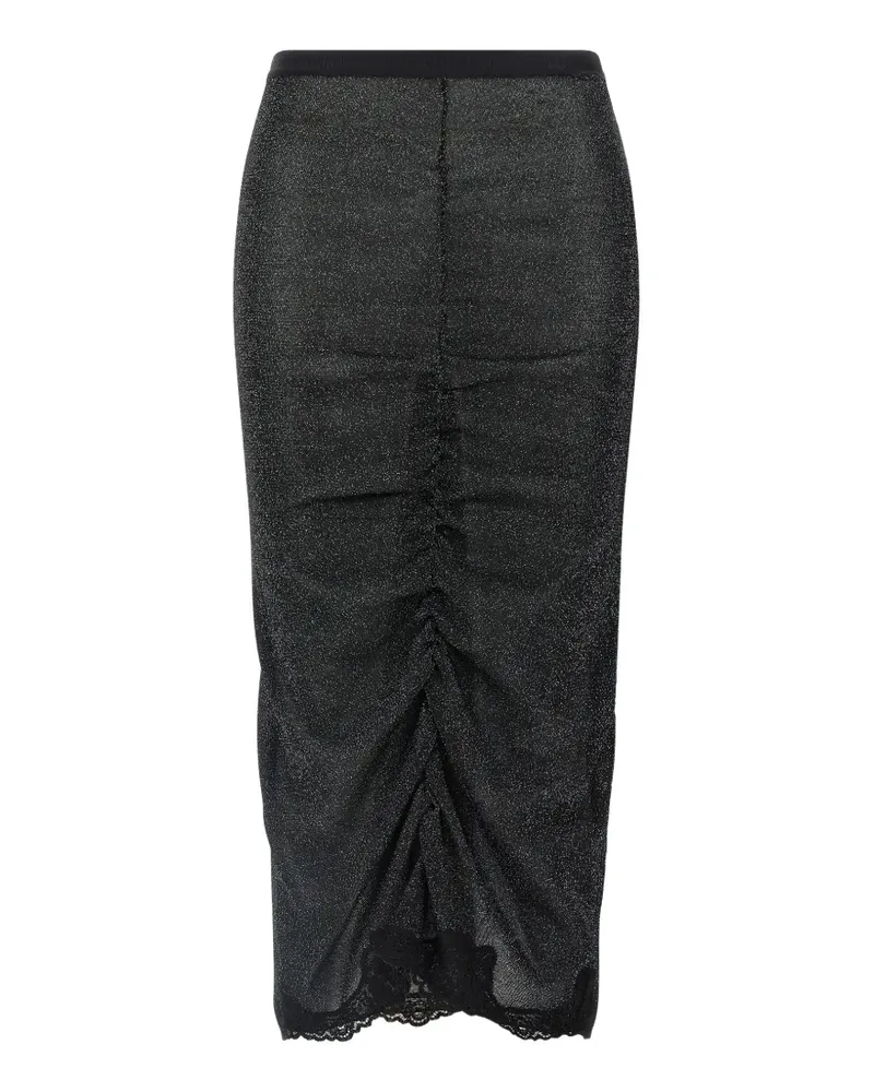 Valentino Garavani lace insert knitted skirt - Schwarz Schwarz