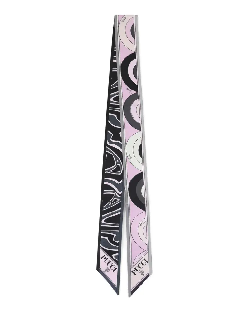 Emilio Pucci geometric-pattern silk scarf - Schwarz Schwarz