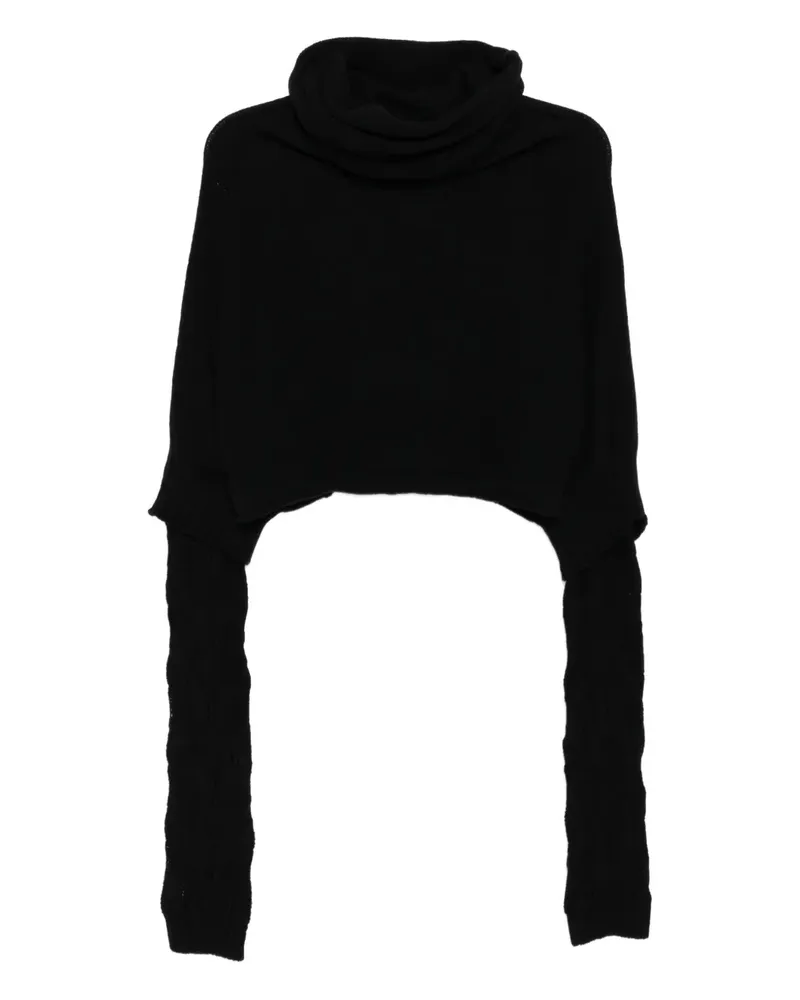 Yohji Yamamoto 7G Pullover mit Ziernähten - Schwarz Schwarz