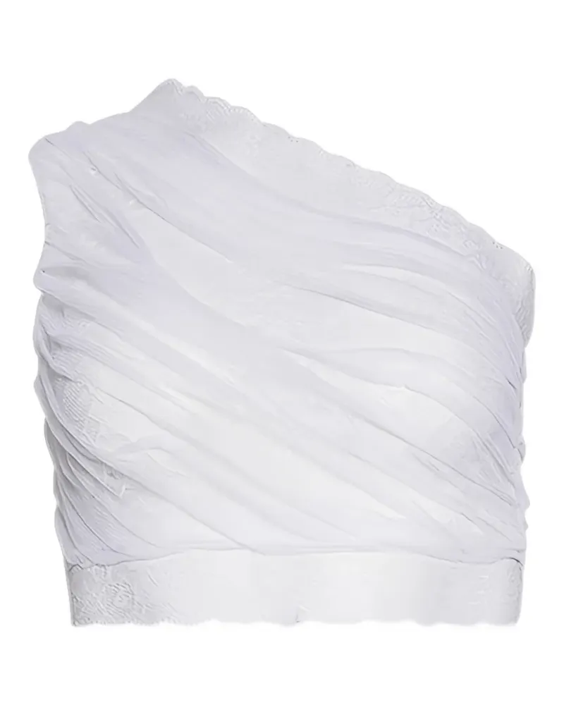 DI PETSA Cropped-Top mit Spitze - Weiß Weiß