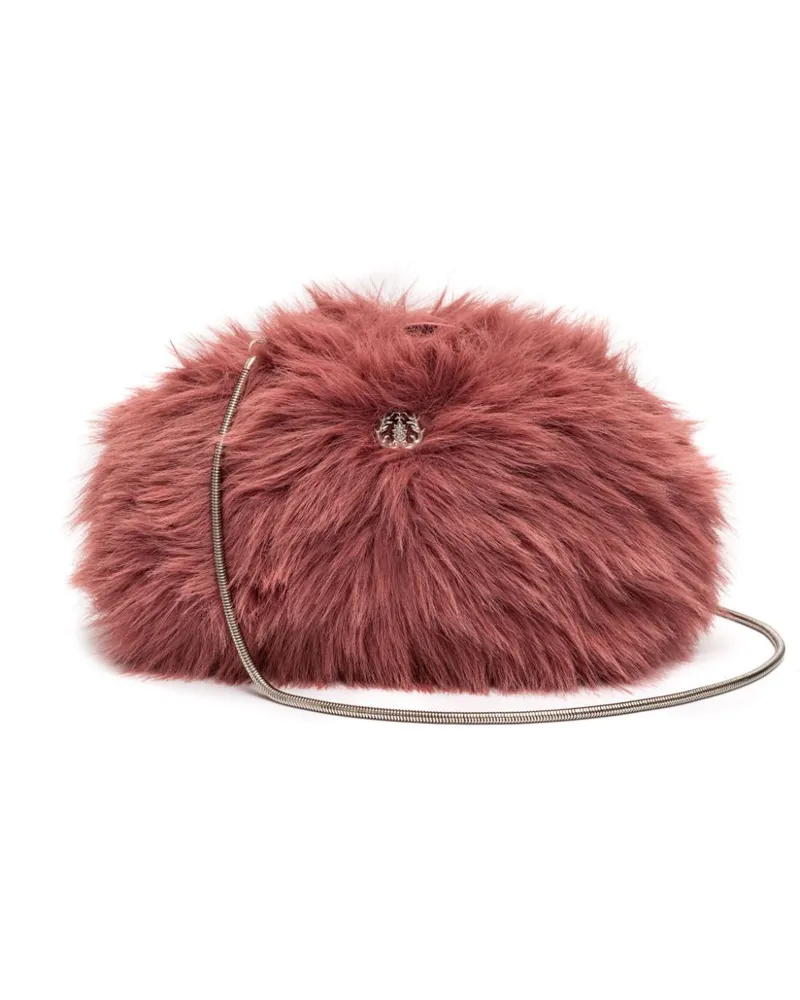ISLA Teddy Schultertasche aus Faux Fur - Rosa Rosa