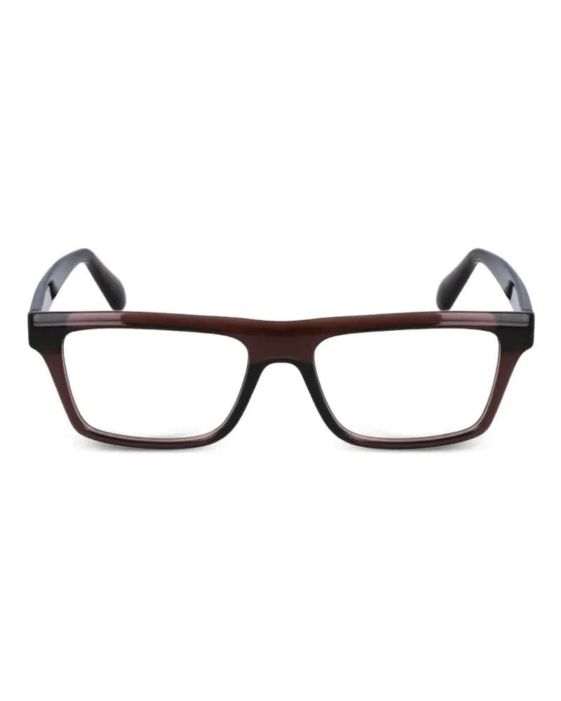 Ferragamo Brille mit eckigem Gestell - Braun Braun