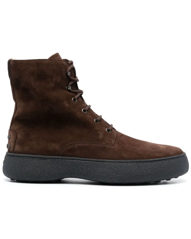 TOD'S W G Stiefel mit Logo-Patch - Braun Braun