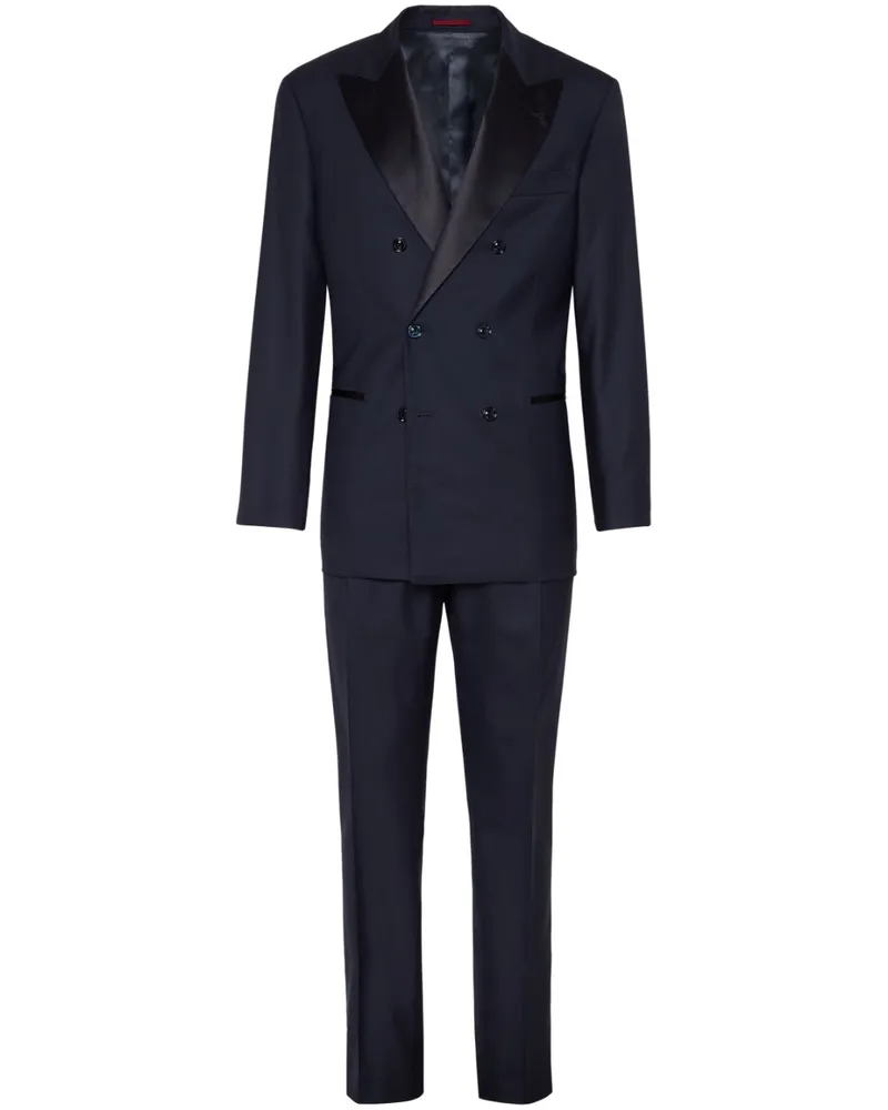Brunello Cucinelli Doppelreihiger Anzug - Blau Blau