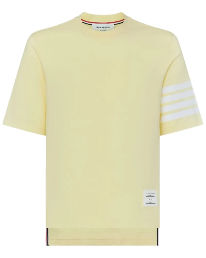 Thom Browne T-Shirt mit Streifen Gelb