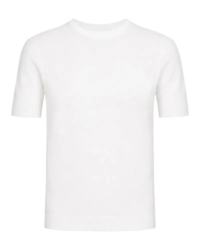 Gran Sasso Gestricktes T-Shirt - Weiß Weiß