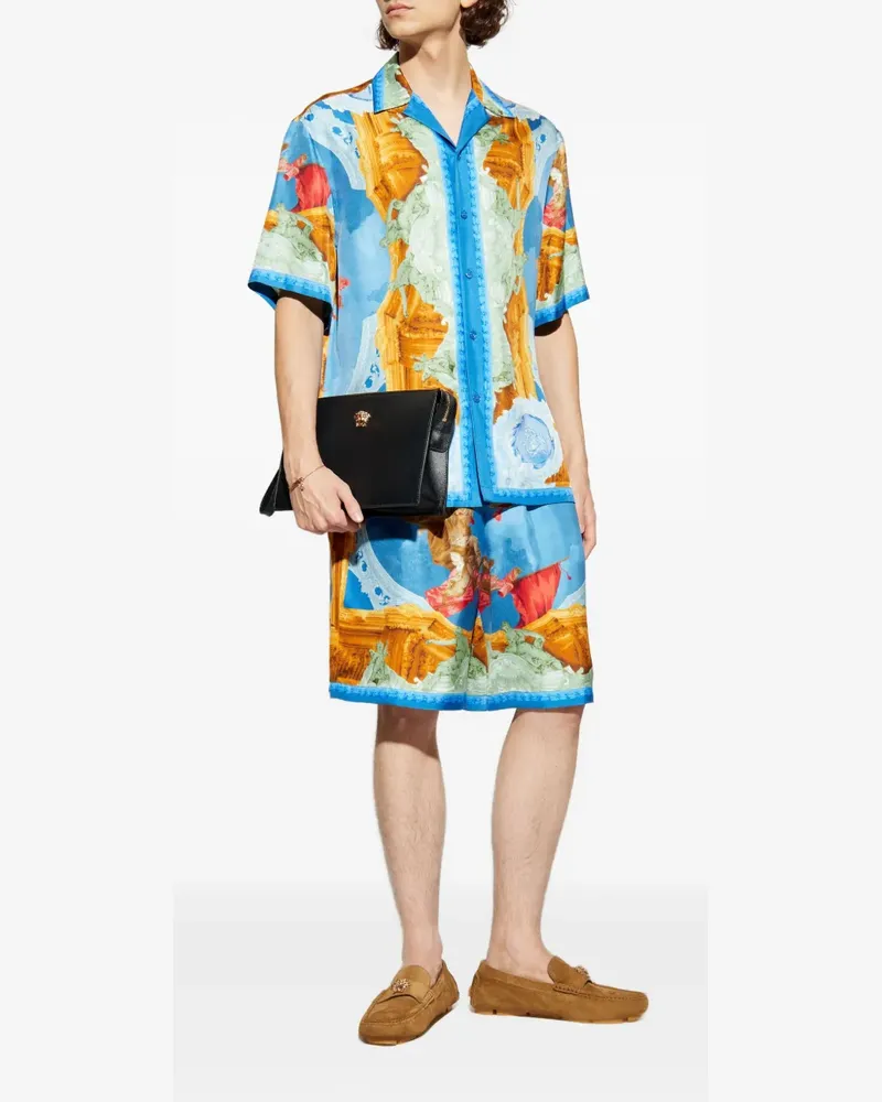 Versace Gallery silk shorts - Blau Blau