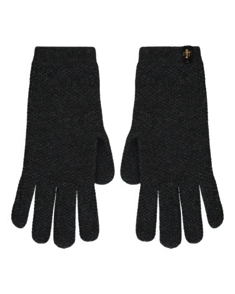 MOORER knitted cashmere gloves - Schwarz Schwarz
