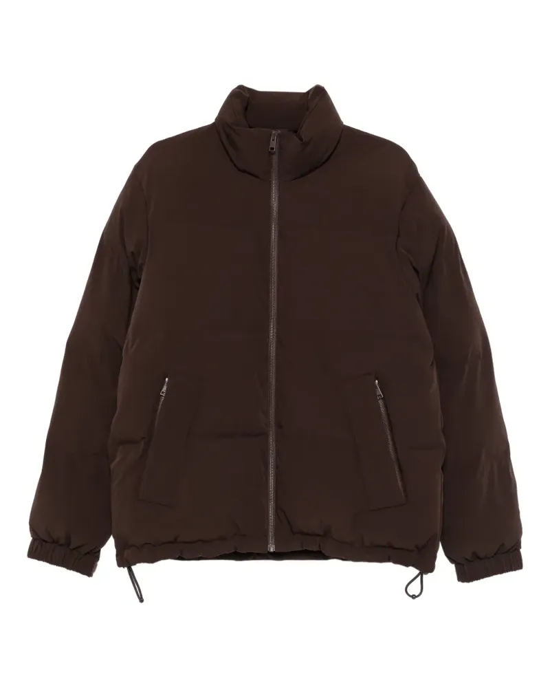 Sandro Gefütterte Jacke mit Stehkragen - Braun Braun