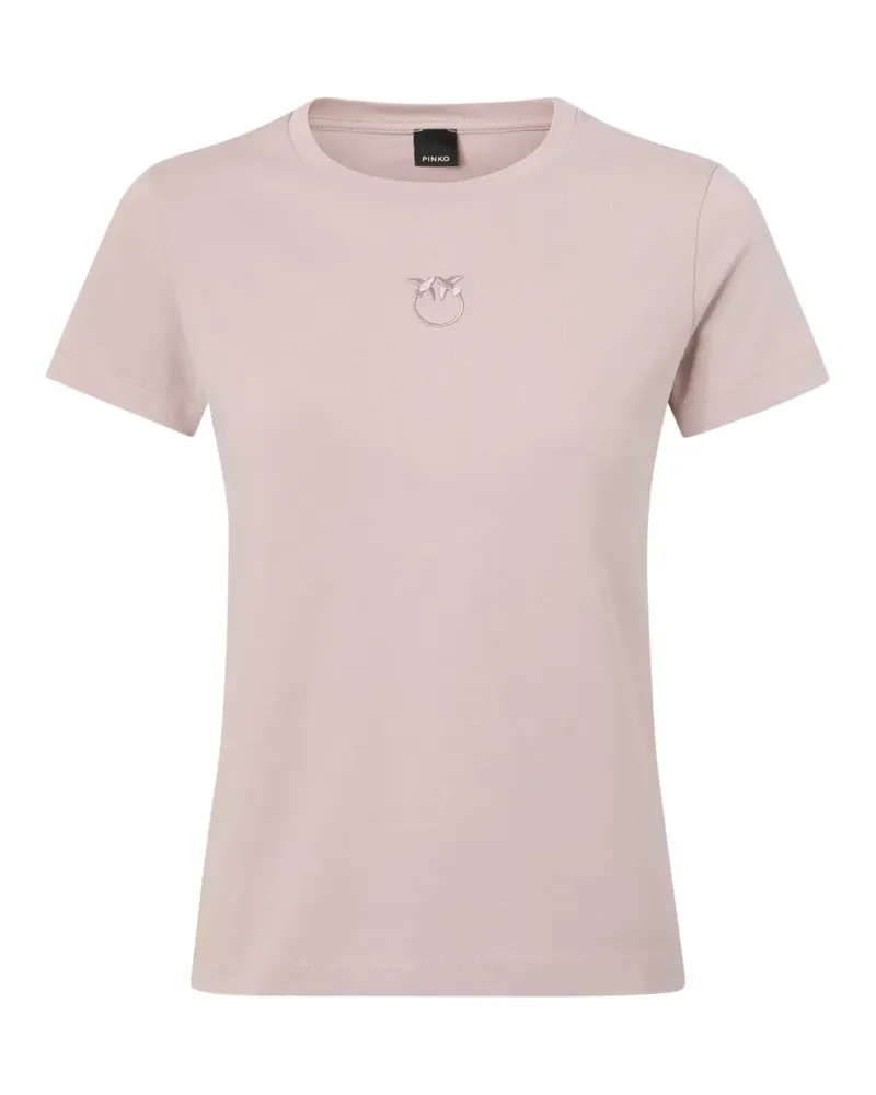 Pinko T-Shirt mit Love Birds-Logo - Rosa Rosa