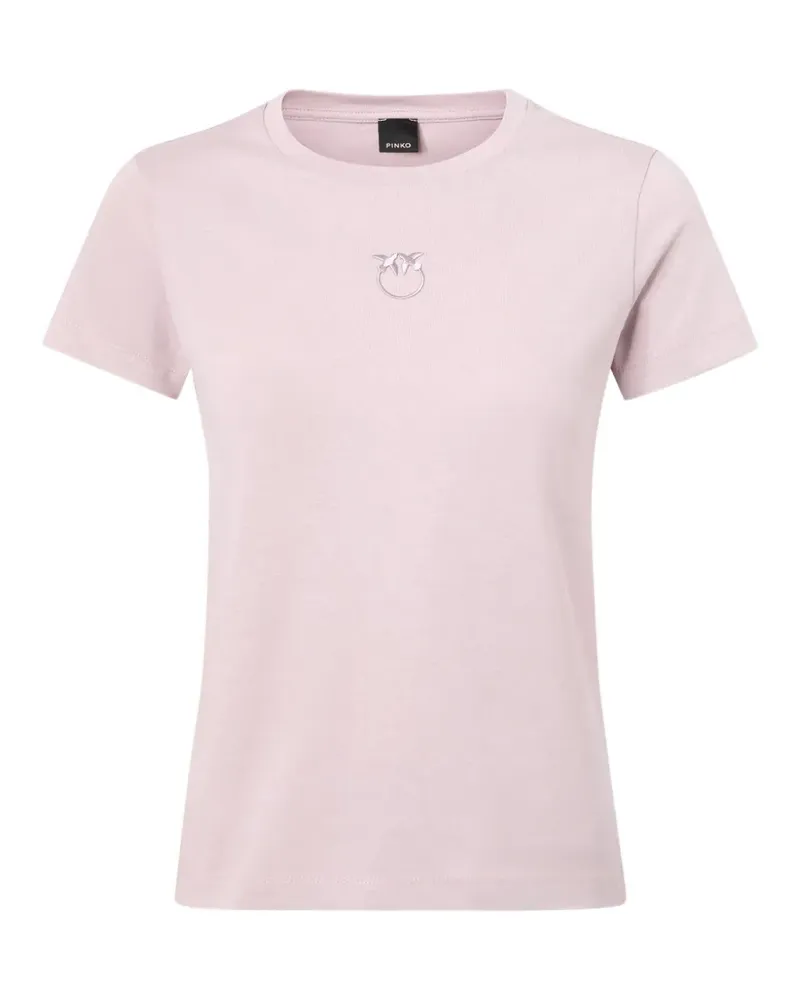 Pinko T-Shirt mit Love Birds-Logo - Rosa Rosa