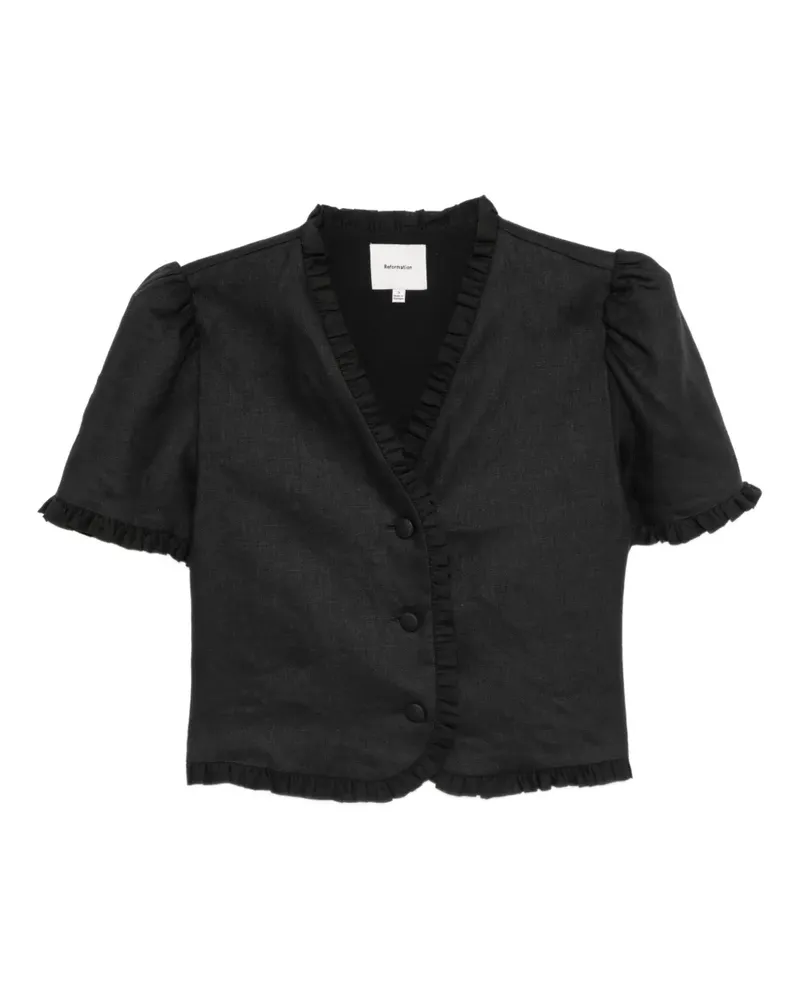 Reformation Bess Oberteil - Schwarz Schwarz