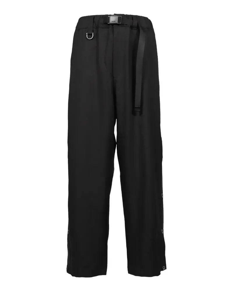 Y-3 Sports Uniform Three-Stripes press-stud trousers - Schwarz Schwarz