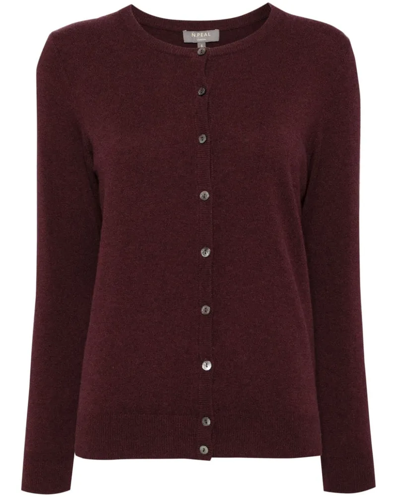 N.Peal Klassischer Cardigan - Rot Rot