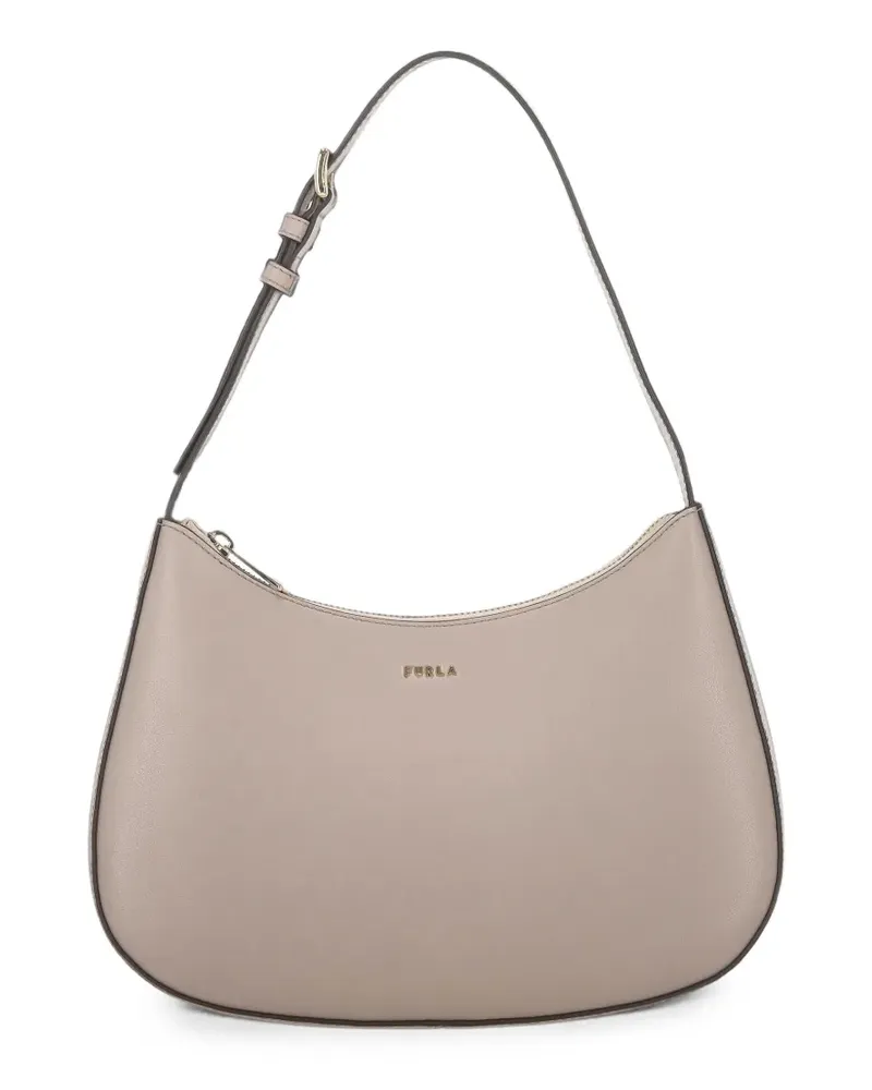 Furla Schultertasche mit Logo - Grau Grau