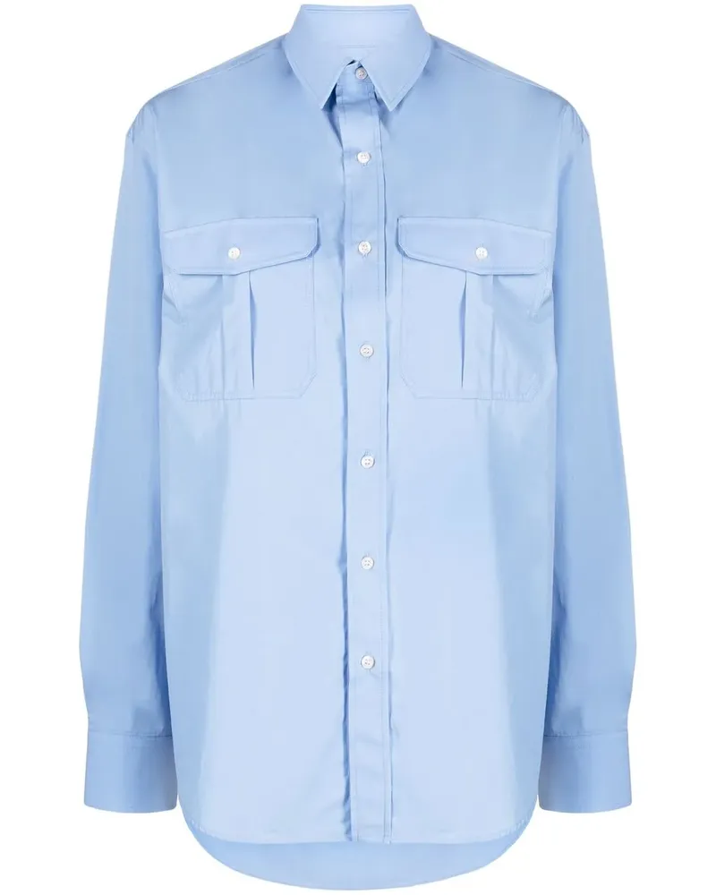 WARDROBE.NYC Hemd im Oversized-Look - Blau Blau