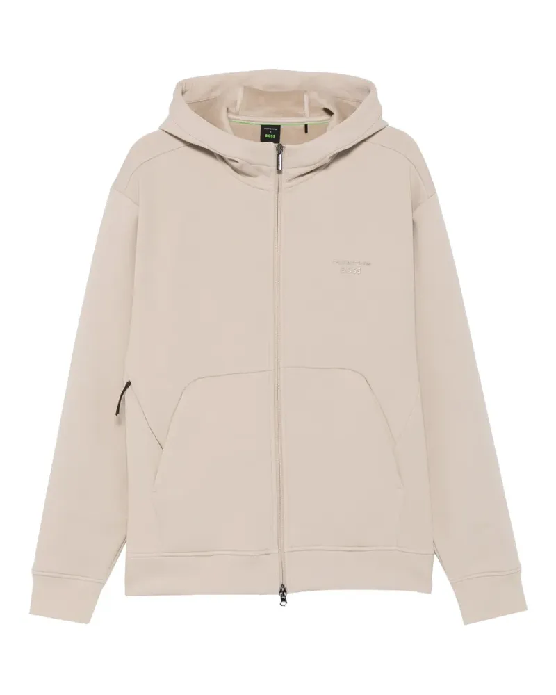 HUGO BOSS Kapuzenjacke mit Logo-Print - Nude Nude