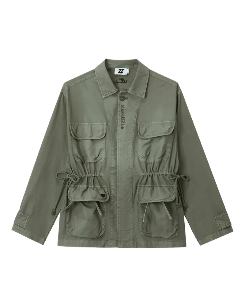 Izzue drawstring-waist military jacket - Grün Grün