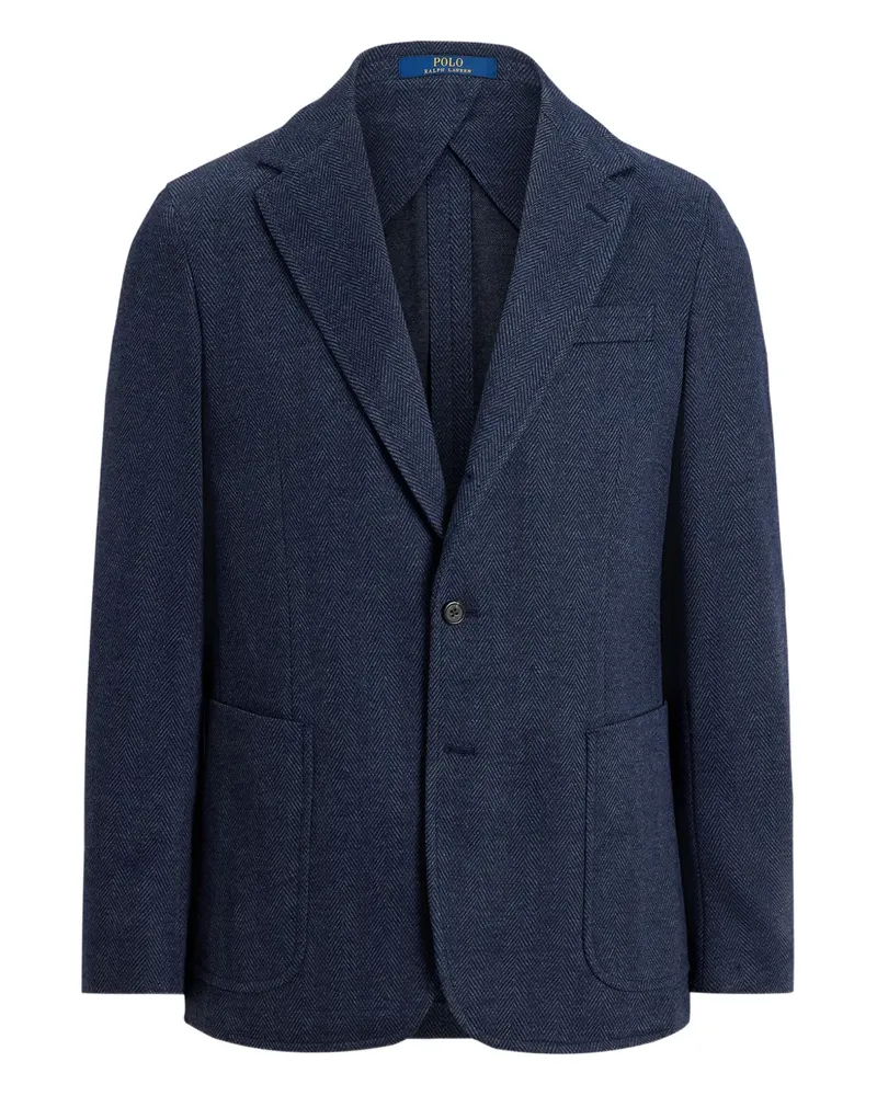 Ralph Lauren herringbone-pattern blazer - Blau Blau