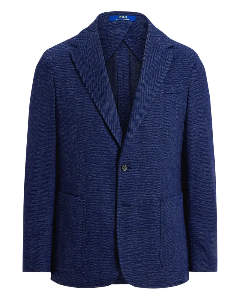 Ralph Lauren herringbone-pattern blazer - Blau Blau