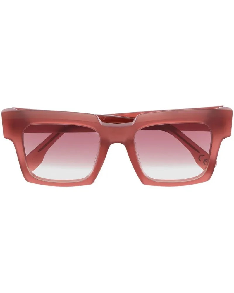 RETROSUPERFUTURE Eckige Palazzo Sonnenbrille Rot