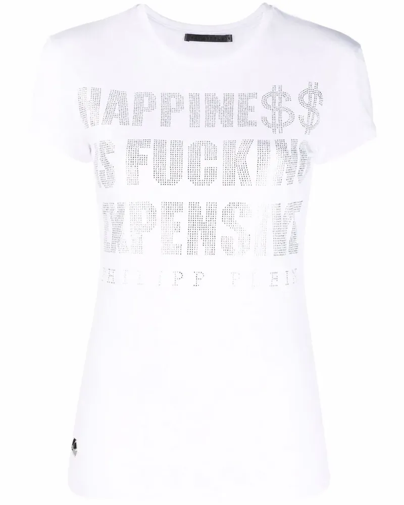 Philipp Plein T-Shirt mit Kristallen - Weiß Weiß