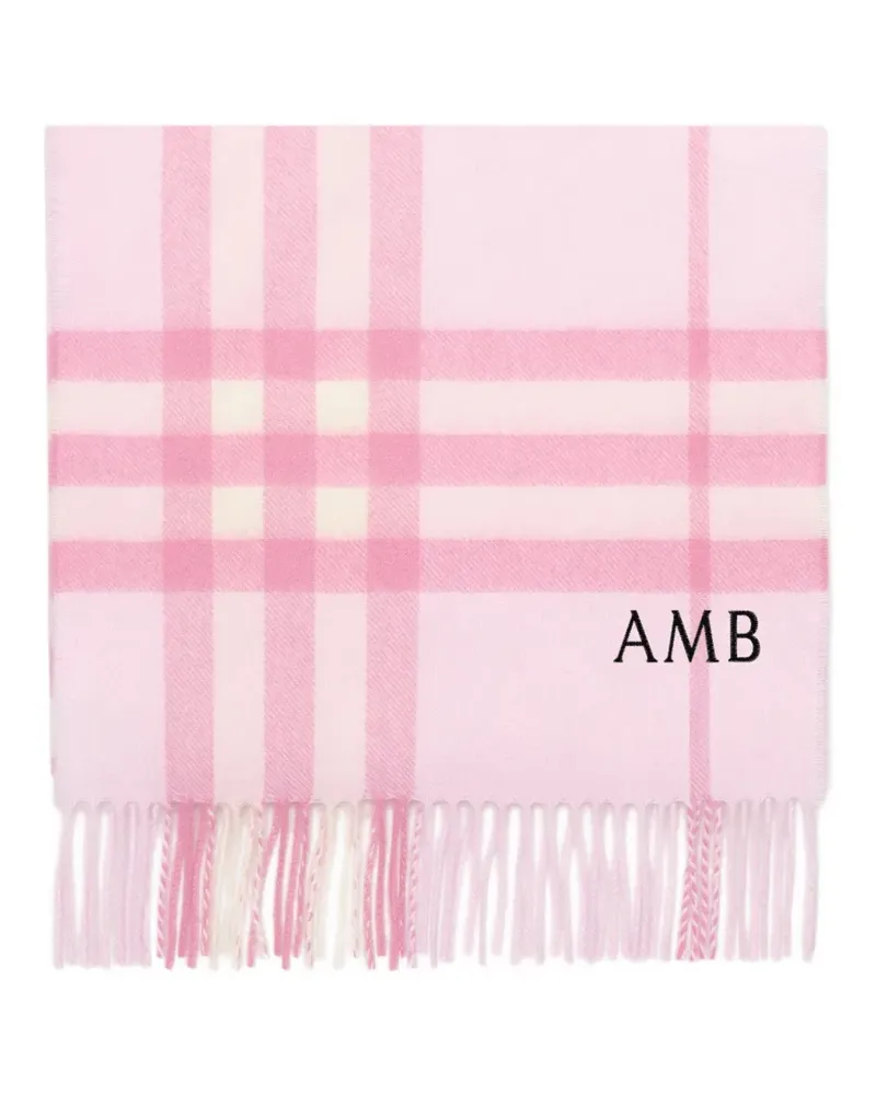 Burberry Karierter Schal mit Fransen - Rosa Rosa